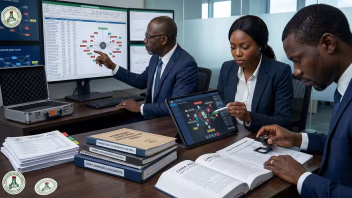 Forensic accounting experts at work